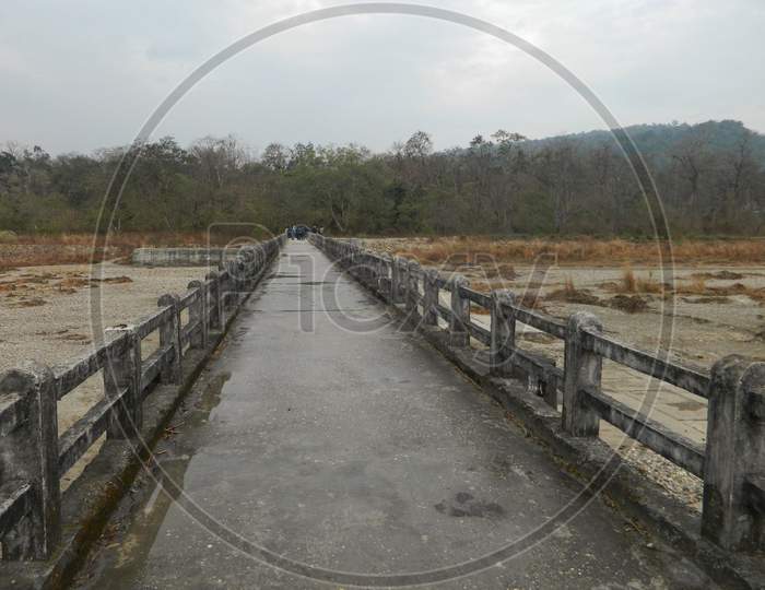 A concrete bridge in Assam-Arunachal Pradesh border