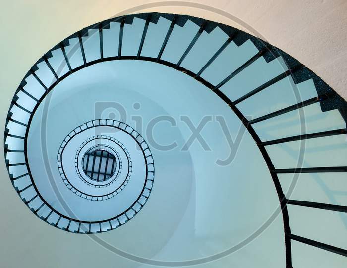 spiral steps to the top