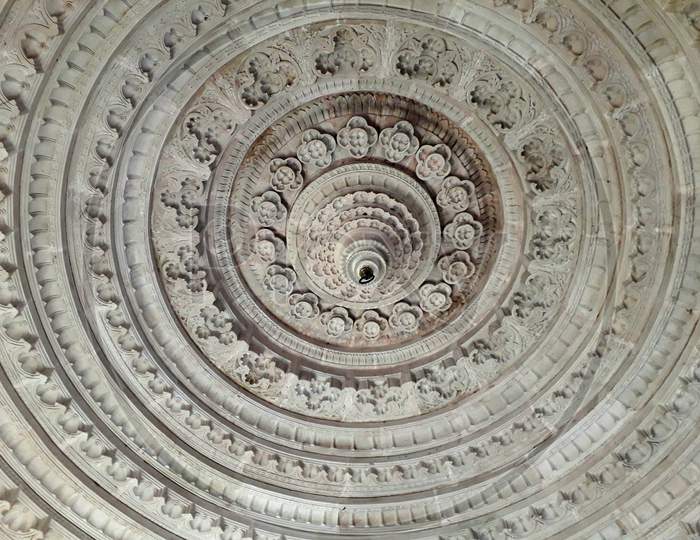 The Beautiful ceiling art of the temple