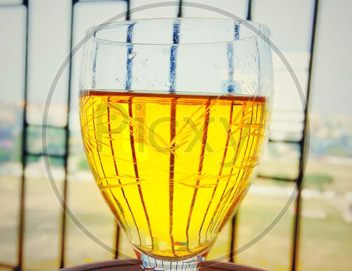 Glass Of Apple Juice In A Glass