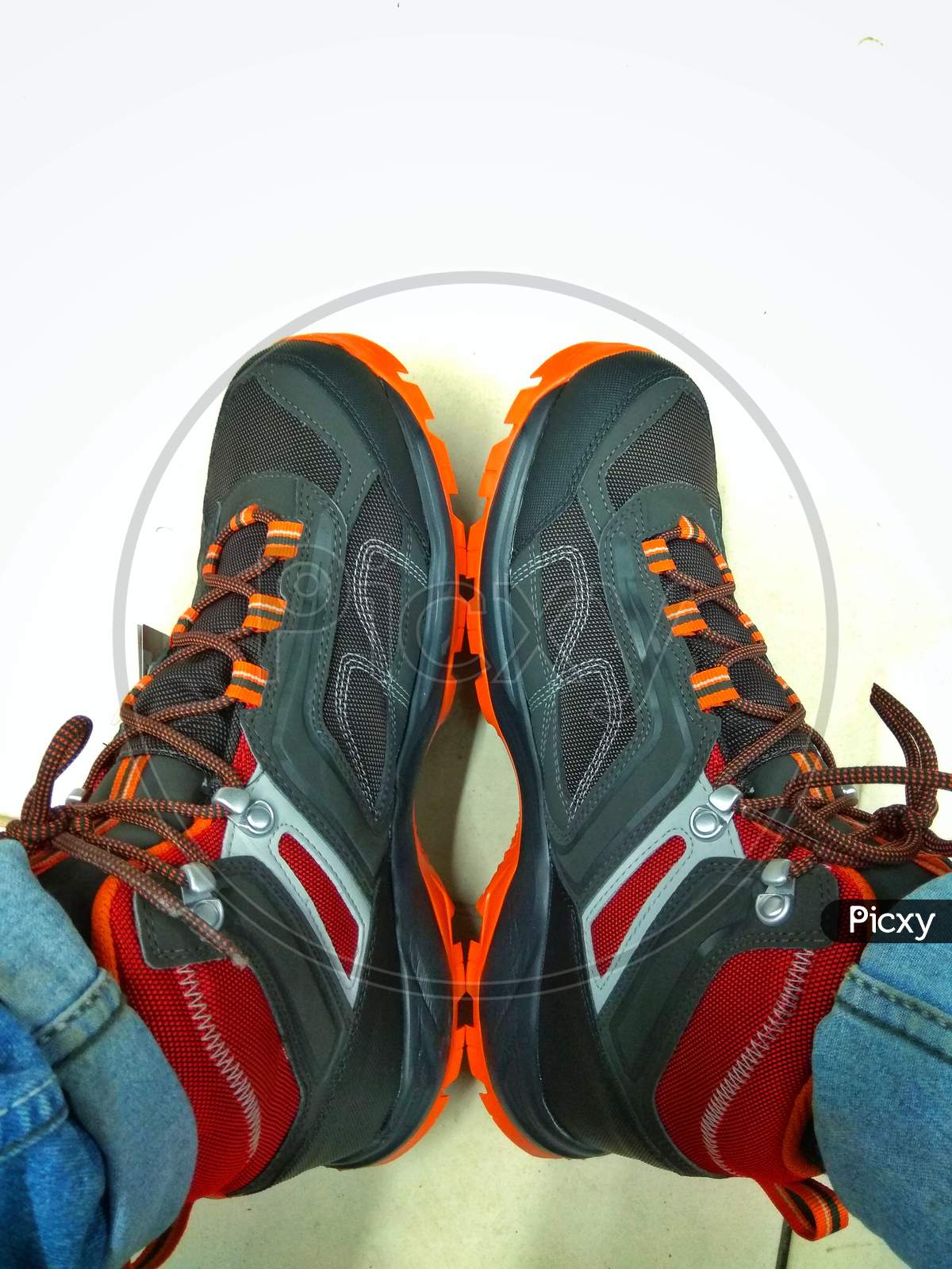 Hiking Shoes In My Feet Closeup