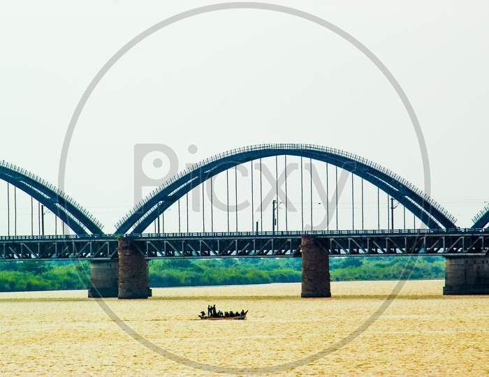 Rajahmundry Arch bridge  or Railway bridge  Over Godavari River