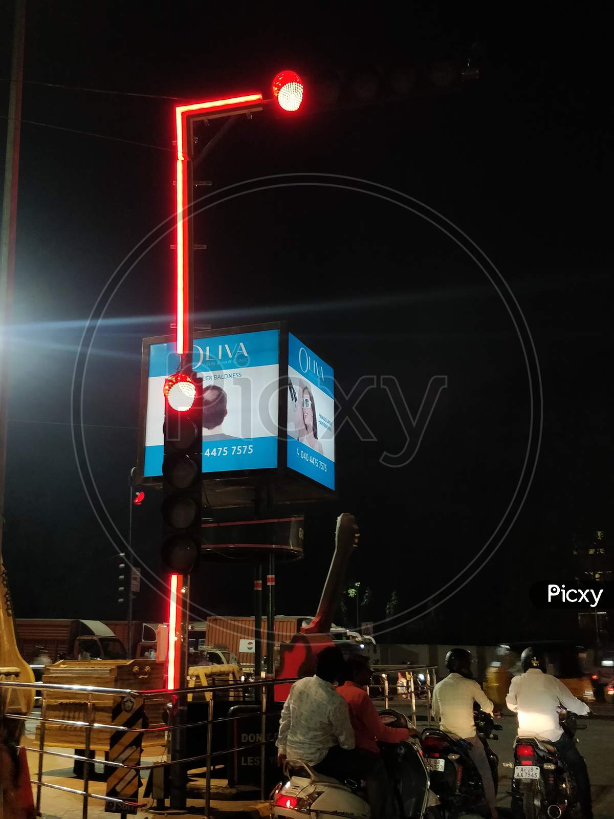 Strip traffic lights at Secunderabad for traffic control