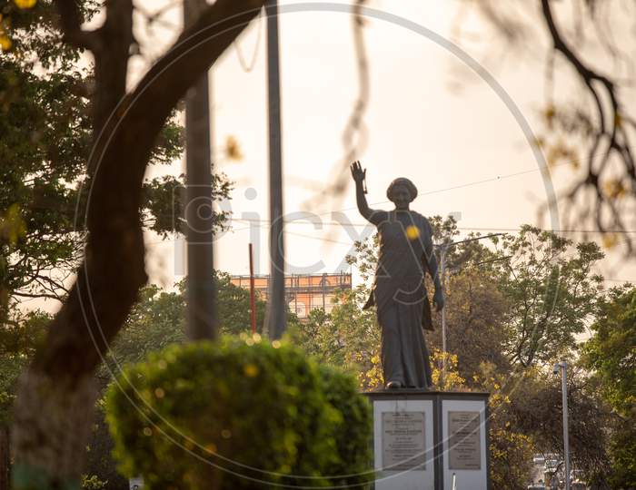 View of Indira Gandhi Statue