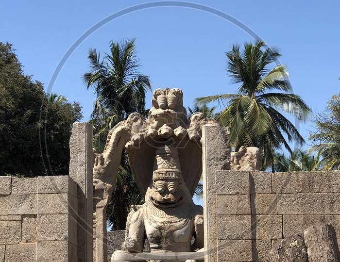 Ugra Narasimha Statue In Hampi