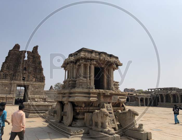 Stone Chariot In Vittala Temple , Hampi