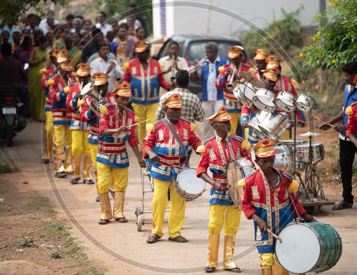 Musical Band At an Indian Wedding Ceremony