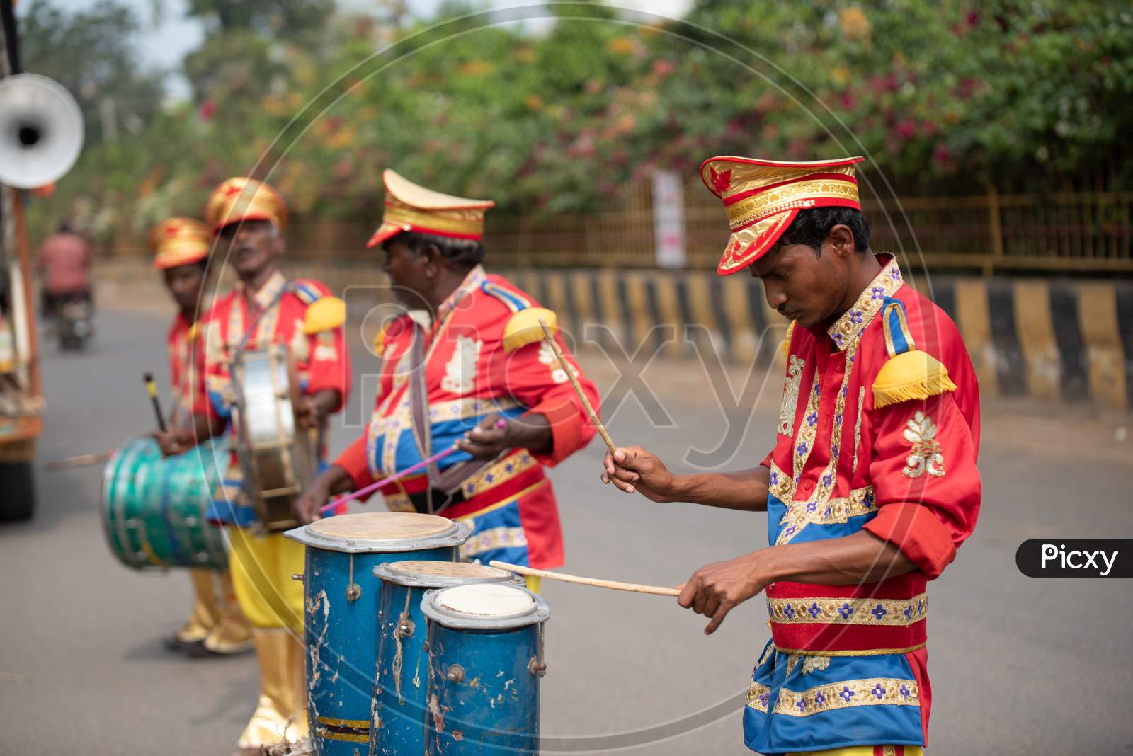 Musical Band At an Indian Wedding Ceremony