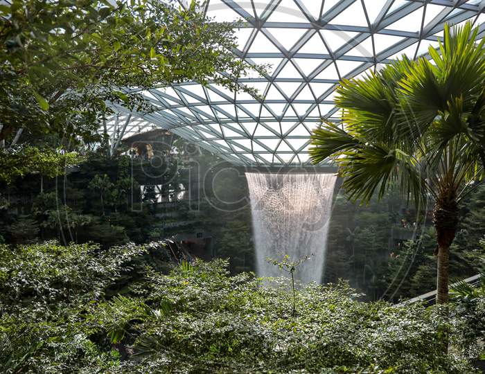 Jewel, Vortex Waterfalls At Changi Airport , Singapore