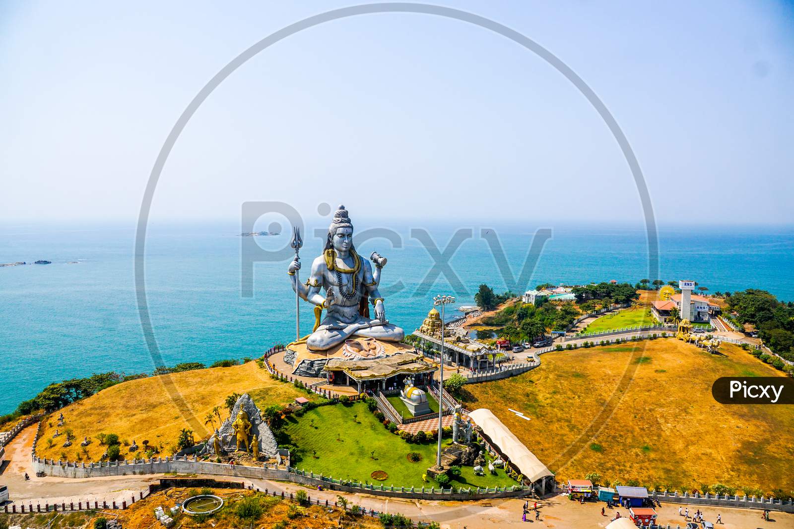 Aerial view of Lord Shiva Statue
