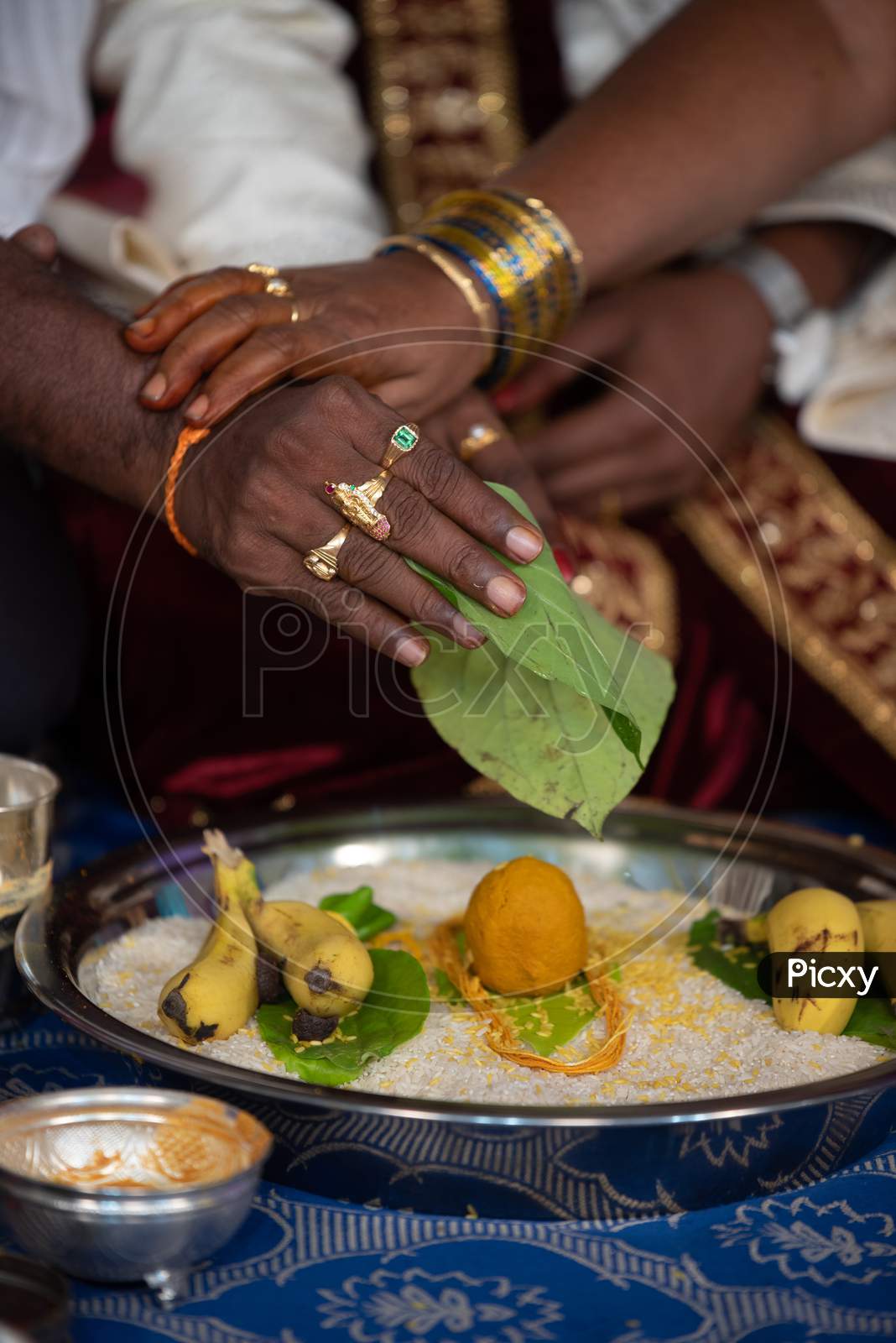 South Indian  Wedding Rituals of Bride And Groom  At a Wedding Ceremony