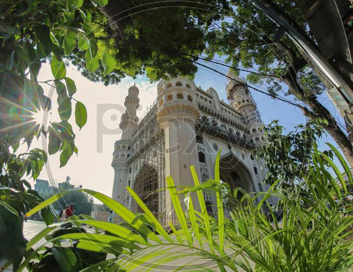 Perspective of Charminar view during the day