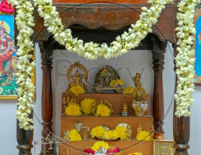 God Pooja Genda Decoration Archives - Flower N Petals