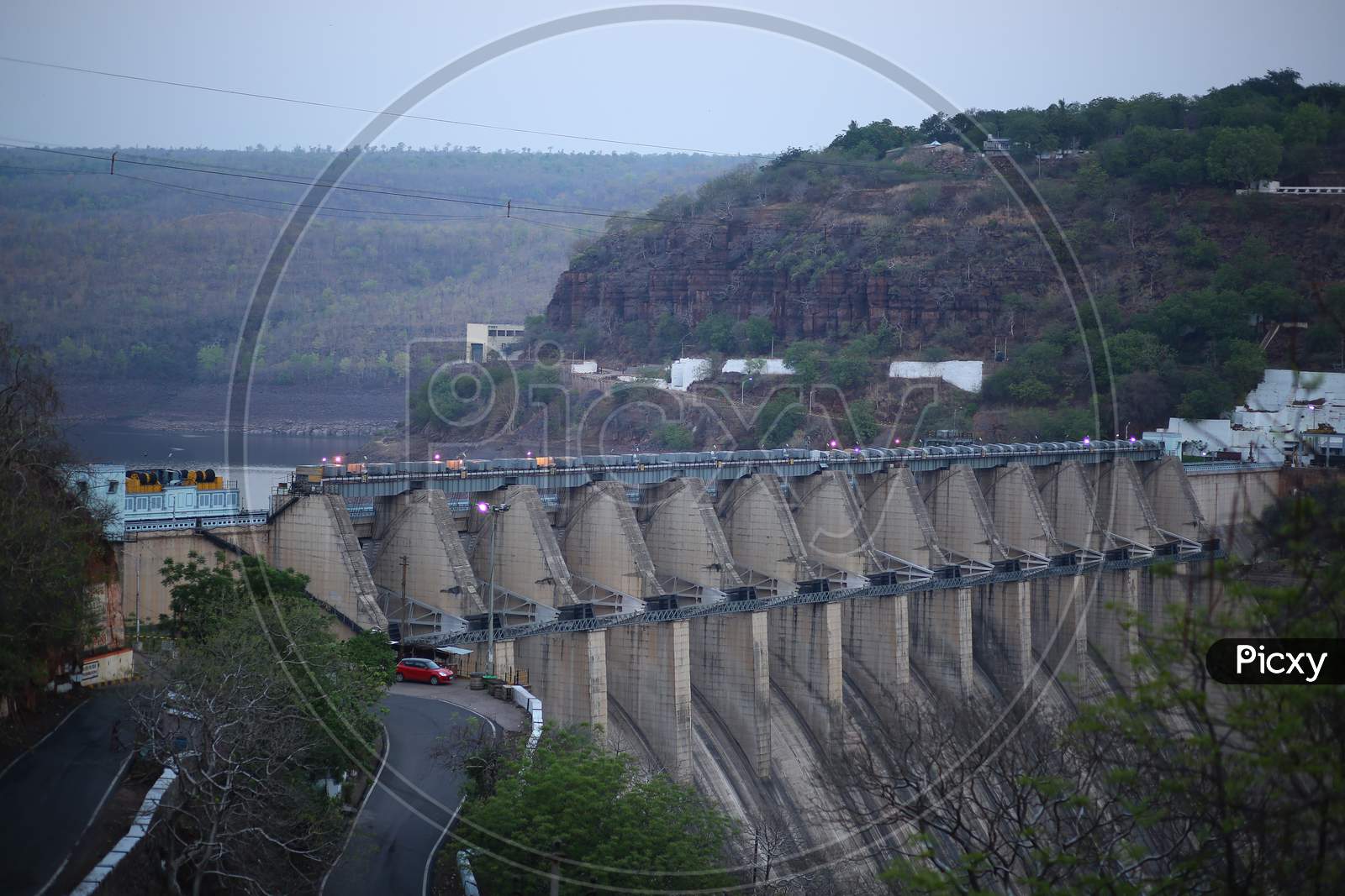 Srisailam Dam or Reservoir Over Krishna River In Sarisailam