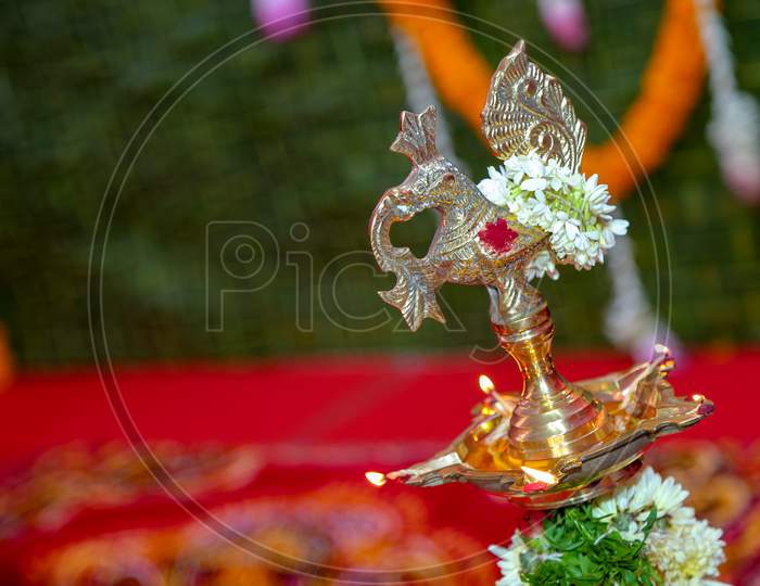 Brass Dia Stands At Hindu Weddings  In India