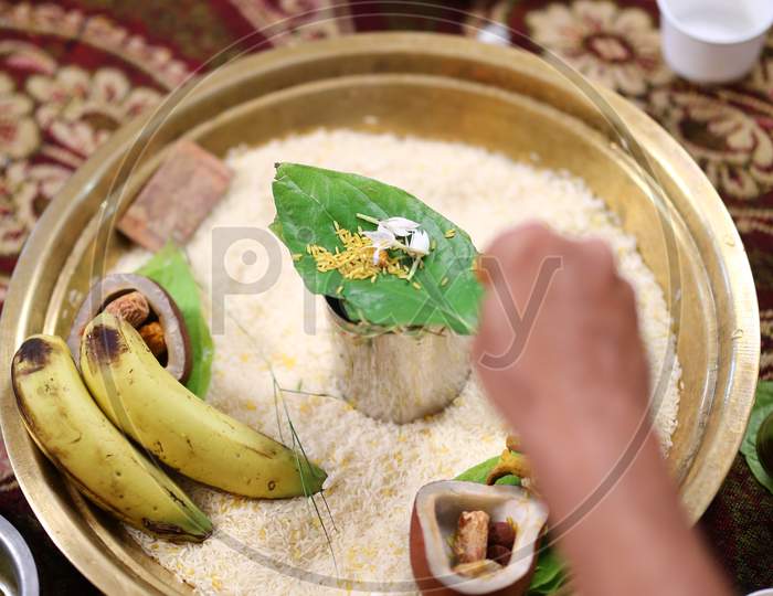 Traditional Wedding Rituals At Indian Hindu Wedding Ceremony