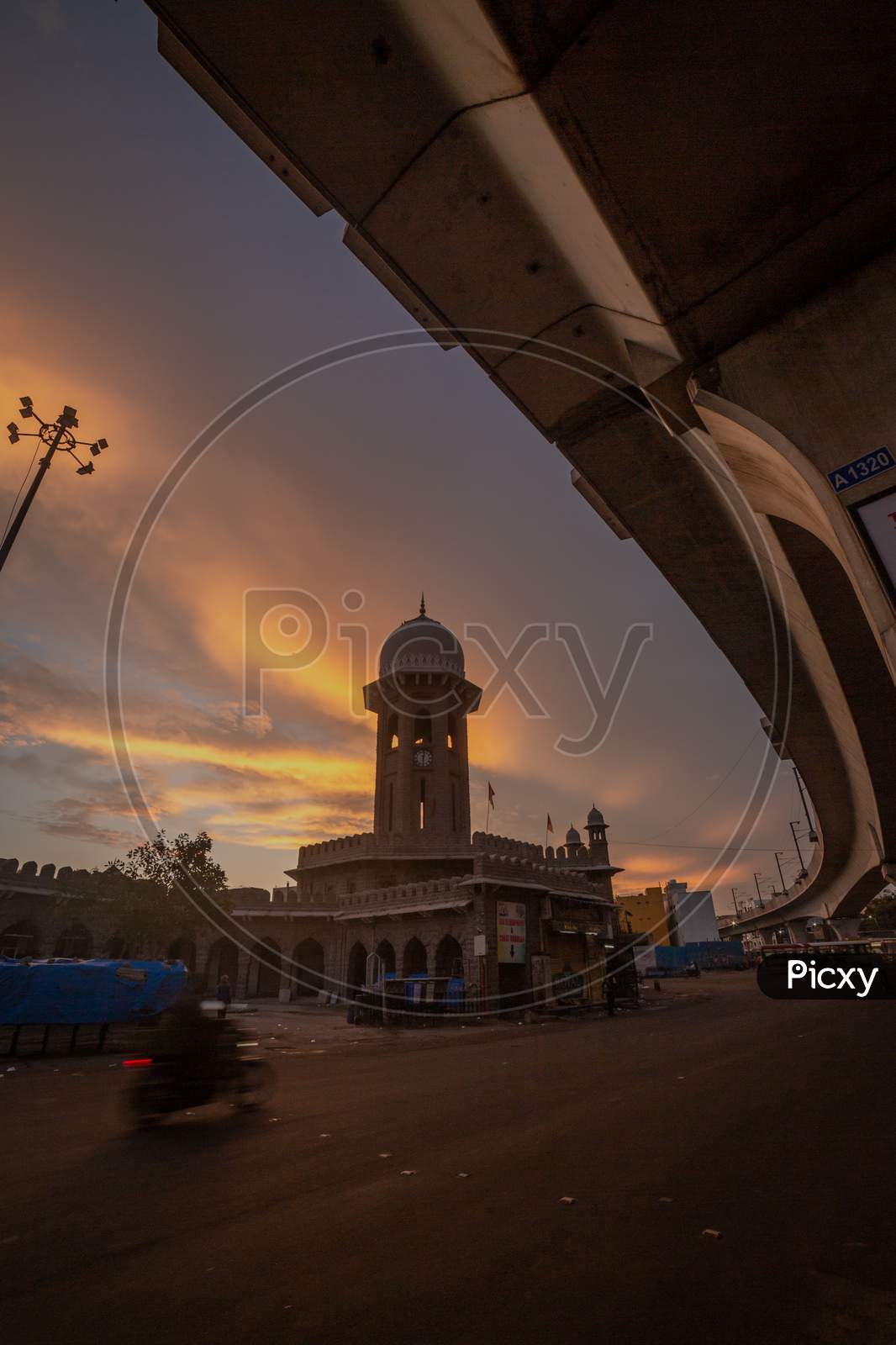 Sunset hues over the mosque