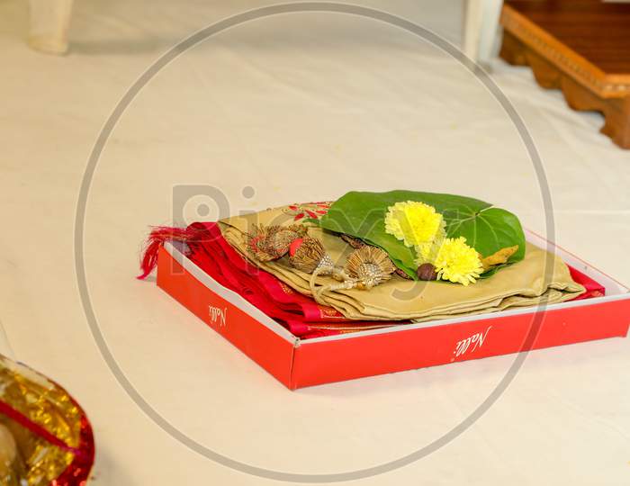 Traditional Pooja Plates At Hindu Weddings