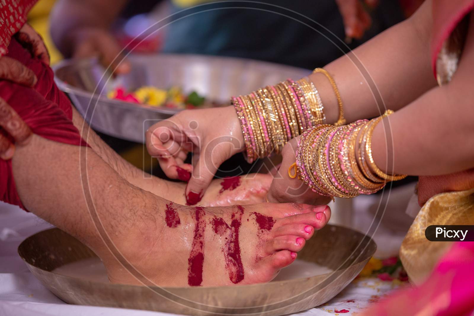 South Indian Wedding Rituals With Groom  At an Wedding Ceremony