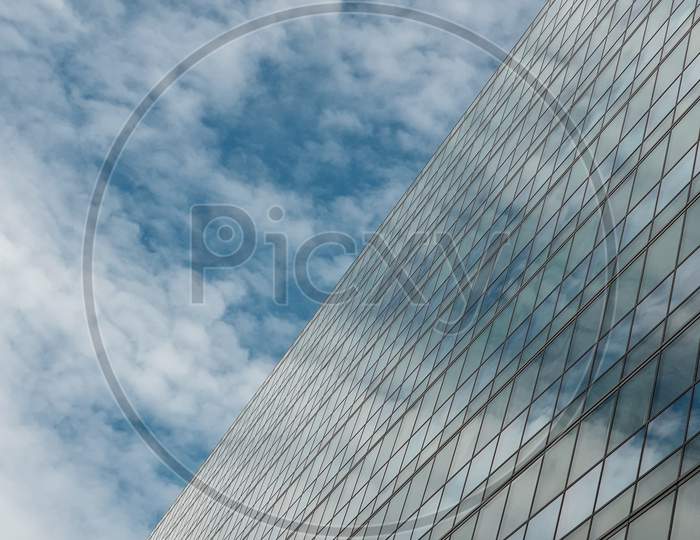 Architecture of a Hirise building with blue sky
