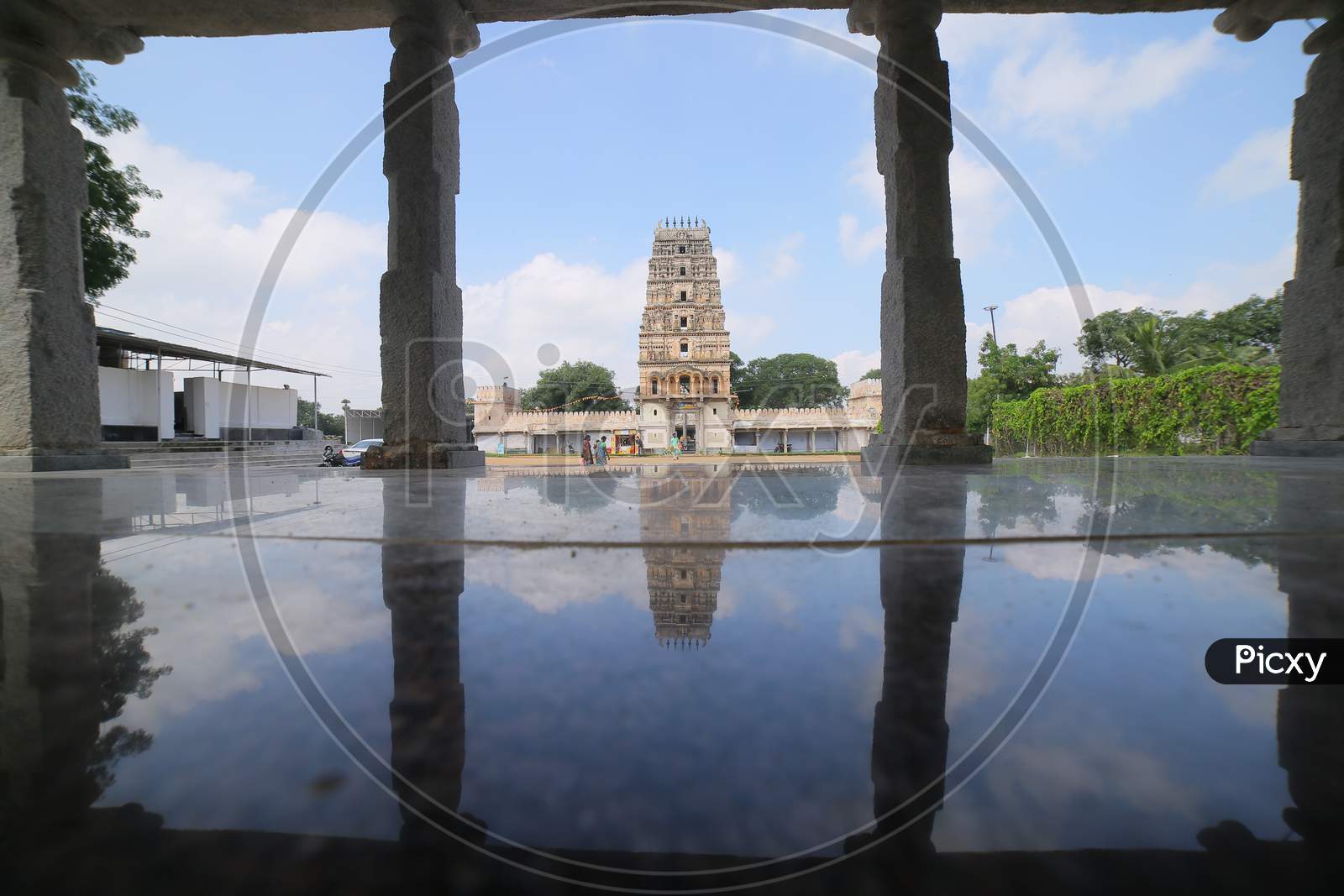 Reflection of Ammapally Temple Shrine