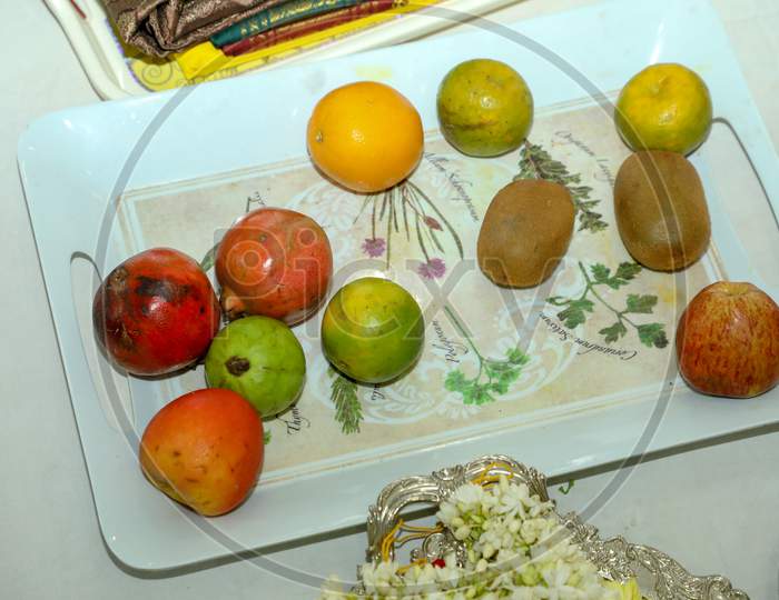 Traditional Pooja Plates At Hindu Weddings