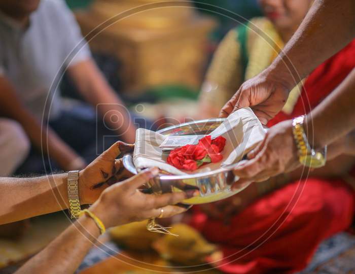 South Indian Wedding Ritual  At Wedding Ceremony