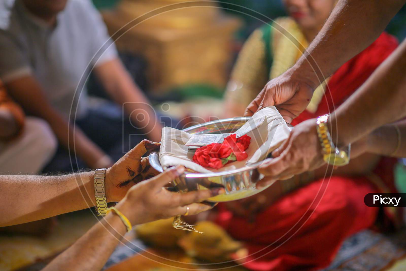 South Indian Wedding Ritual  At Wedding Ceremony
