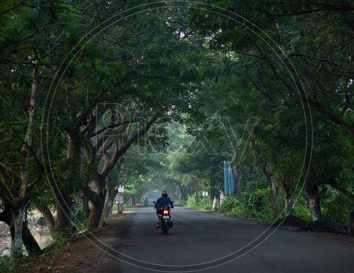 A Roadway in a village