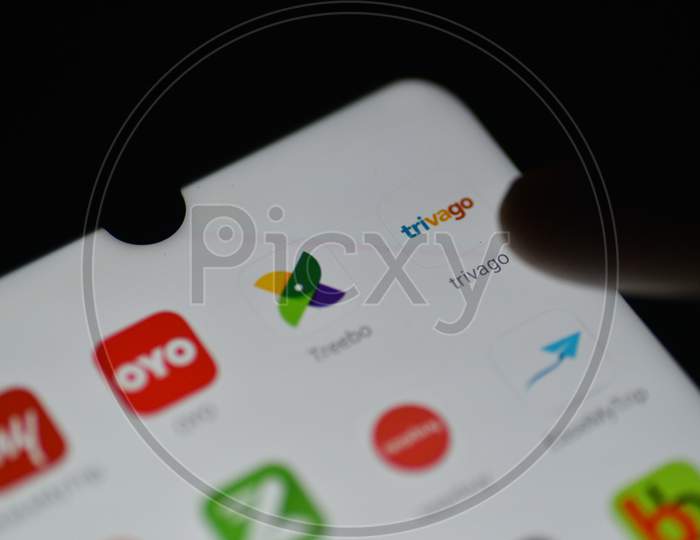 View of Trivago app on the Android Phone