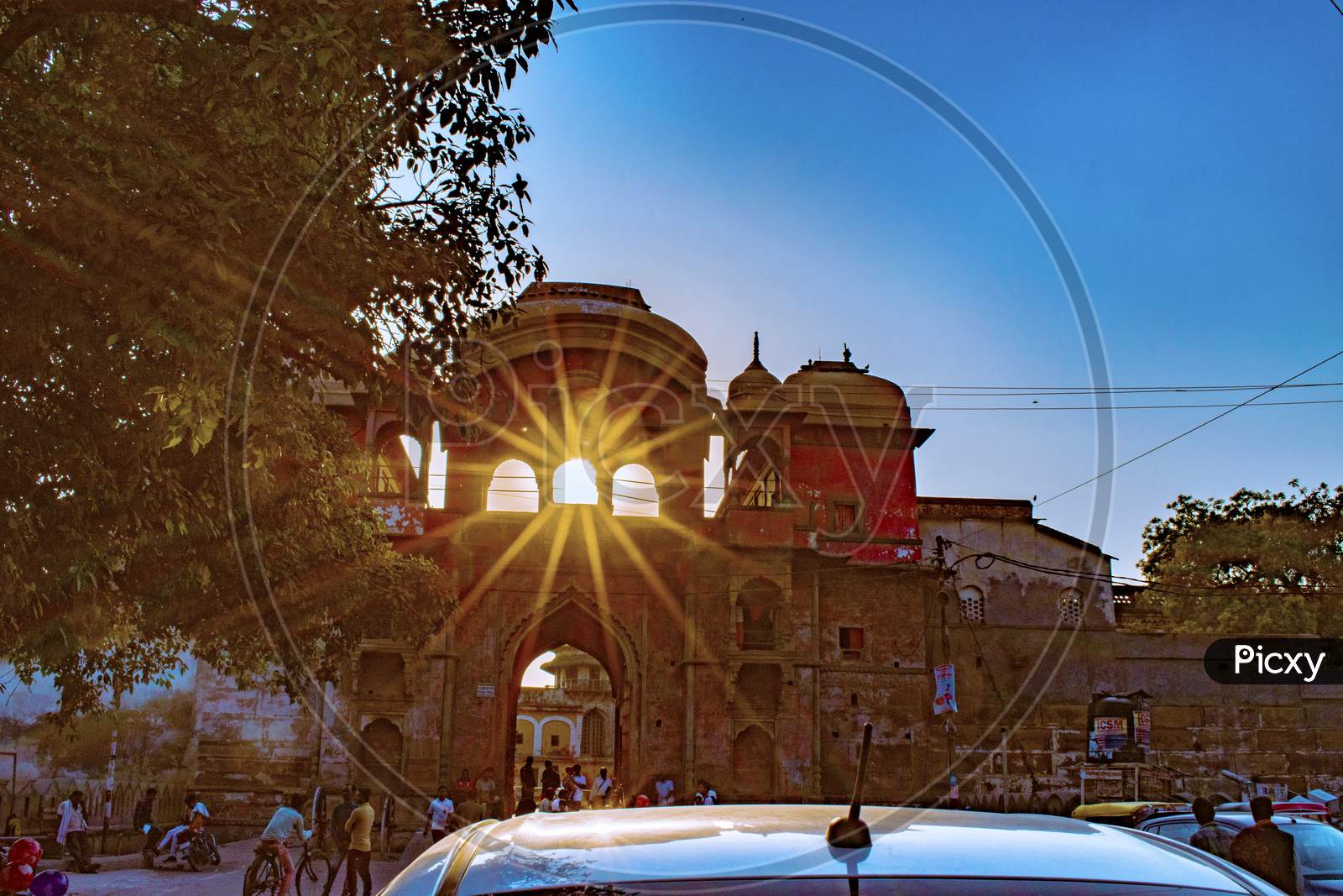 Sun Burst Over Murudeshwar Temple Entrance Arch
