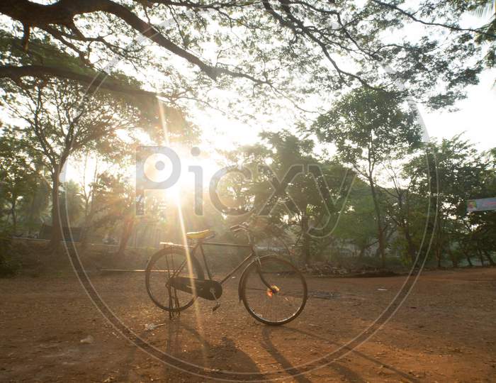 A Bicycle during morning light