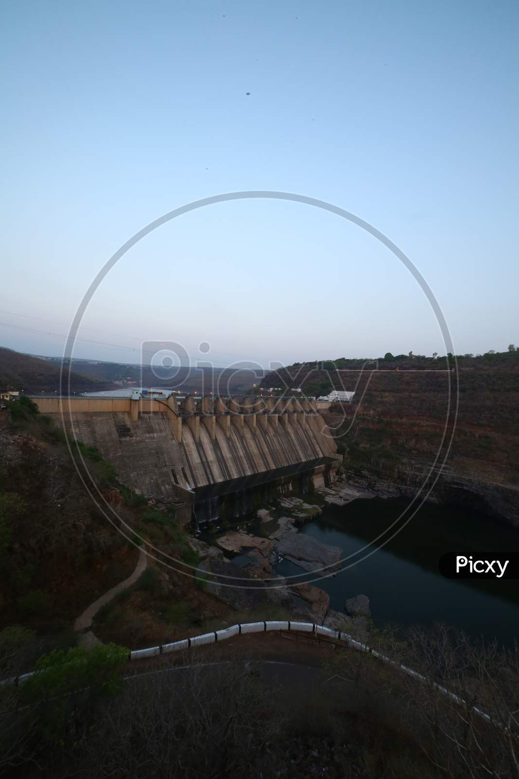 Aerial view of Srisailam Dam
