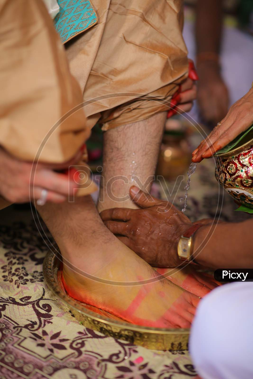 Groom and Bridal Legs and Hands Ceremonial