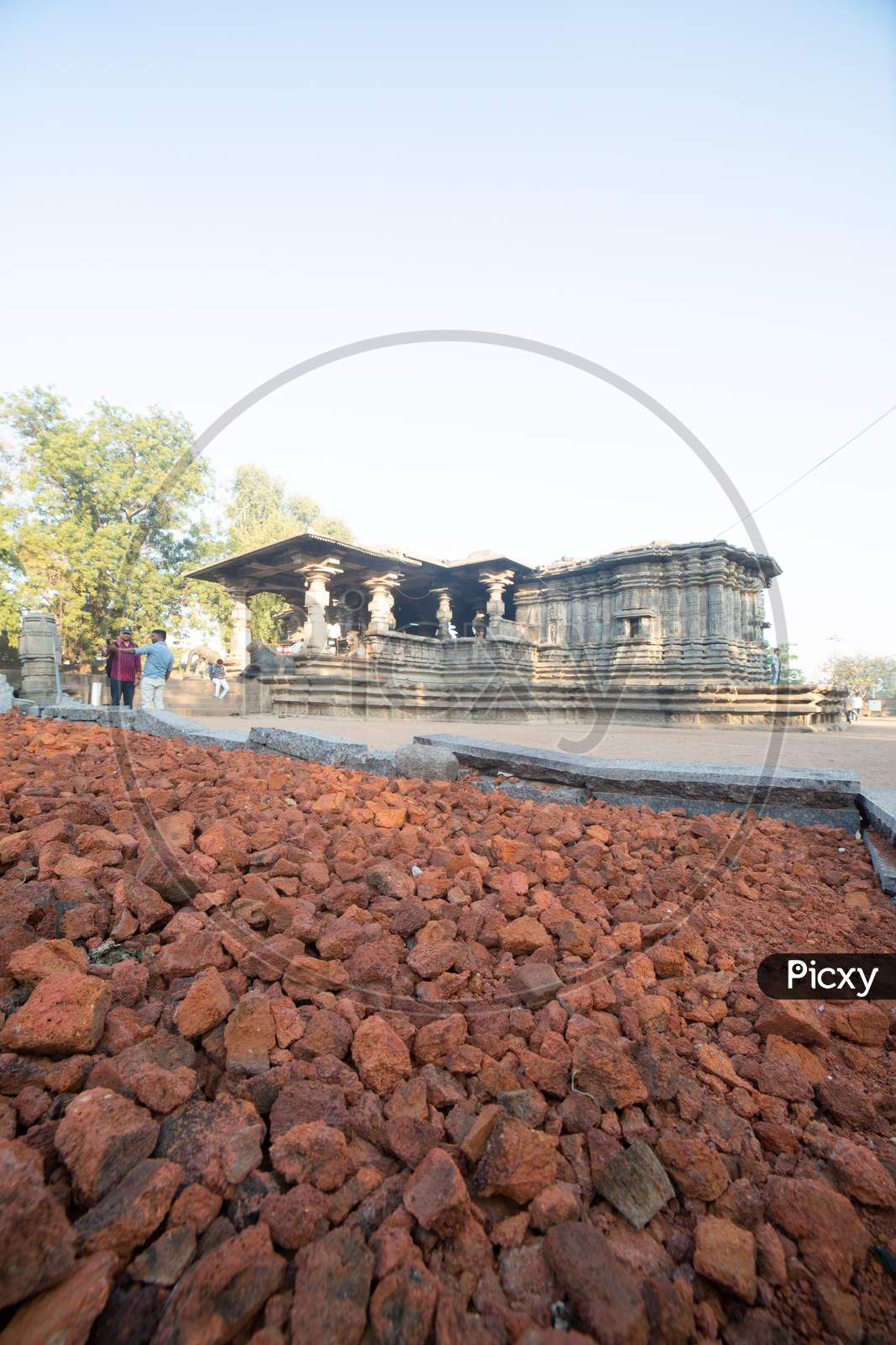 Red Gravel along the Thousand Pillar Temple