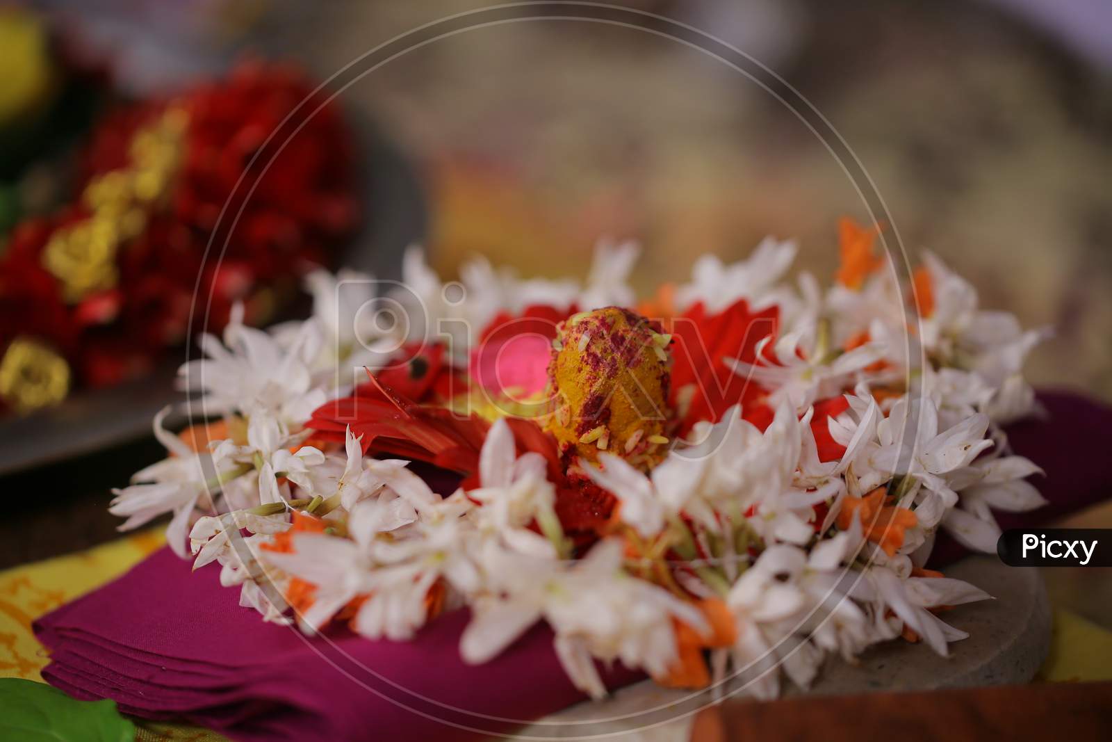 South Indian Hindu wedding Puja accessories