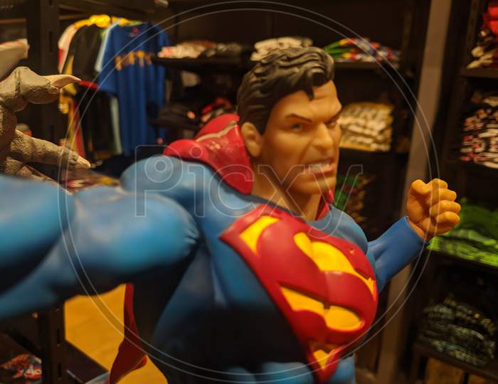 A Super Man figurine