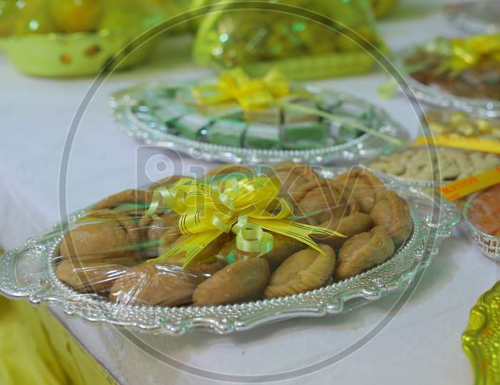 South Indian sweets during Engagement ceremony
