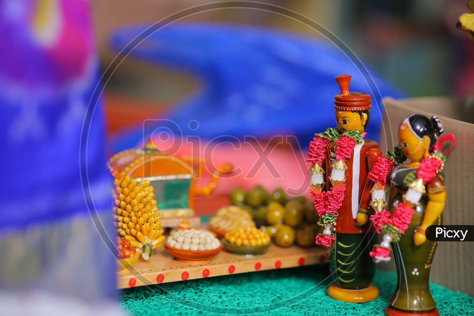 Figurines of a Couple during wedding puja