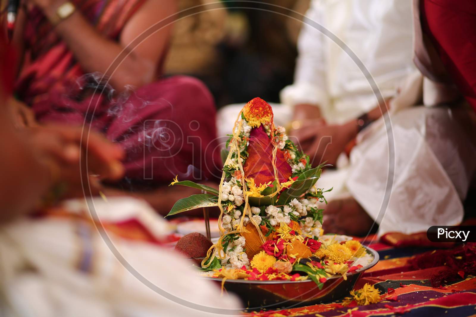 Mangalsutra puja during a wedding