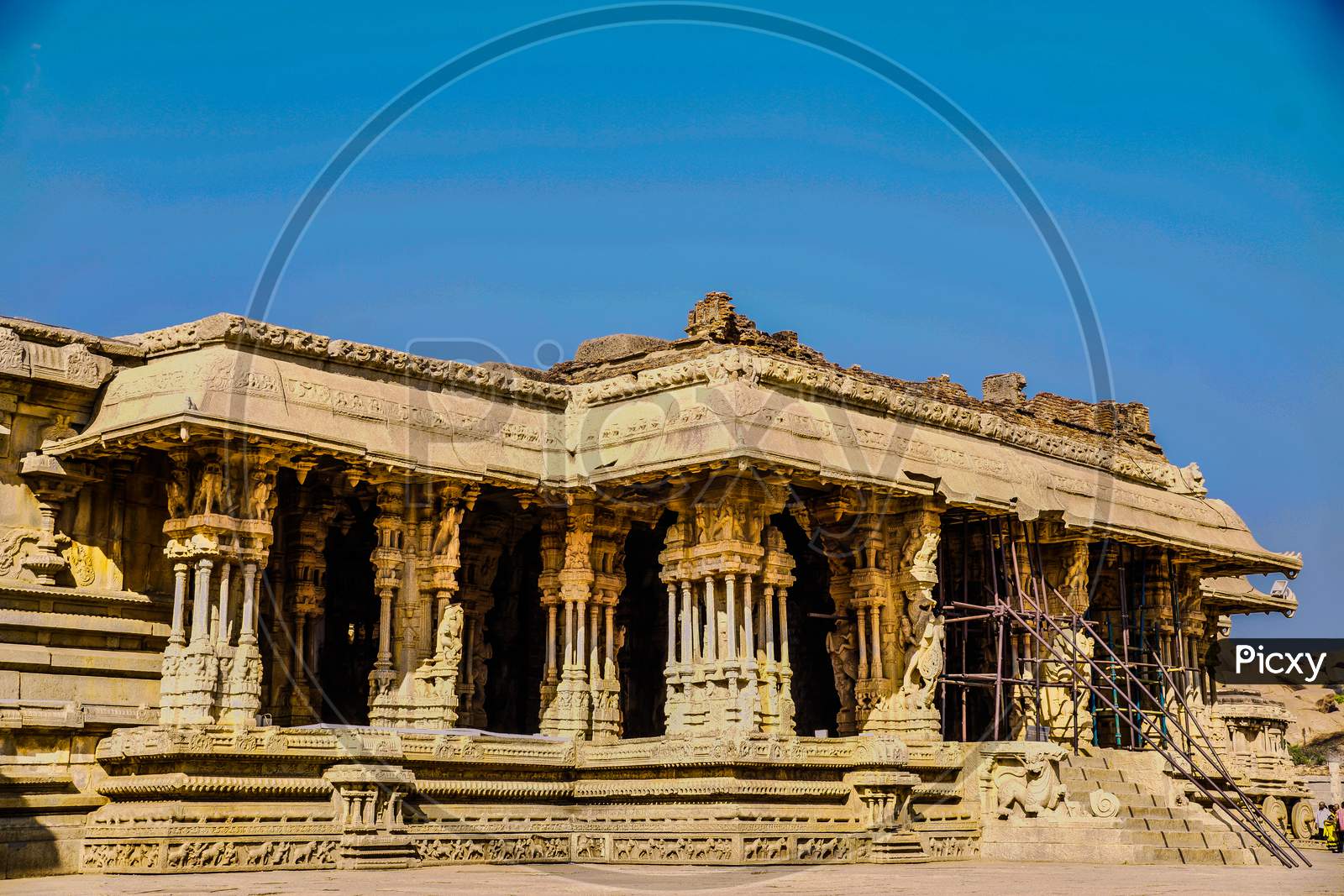 Ancient pillars of Hampi Temple