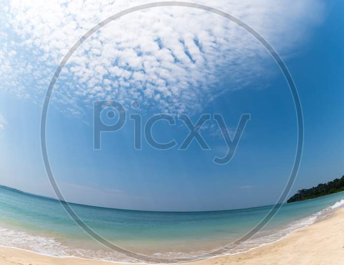 View of Beach With Blue Sky