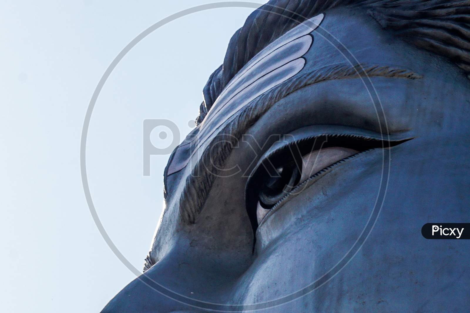 Close up of eye of Shiva Statue