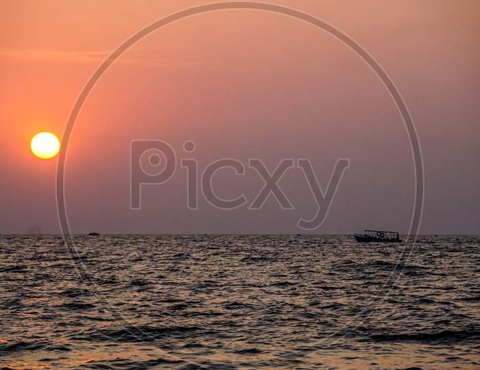 Landscape of Goa sunset