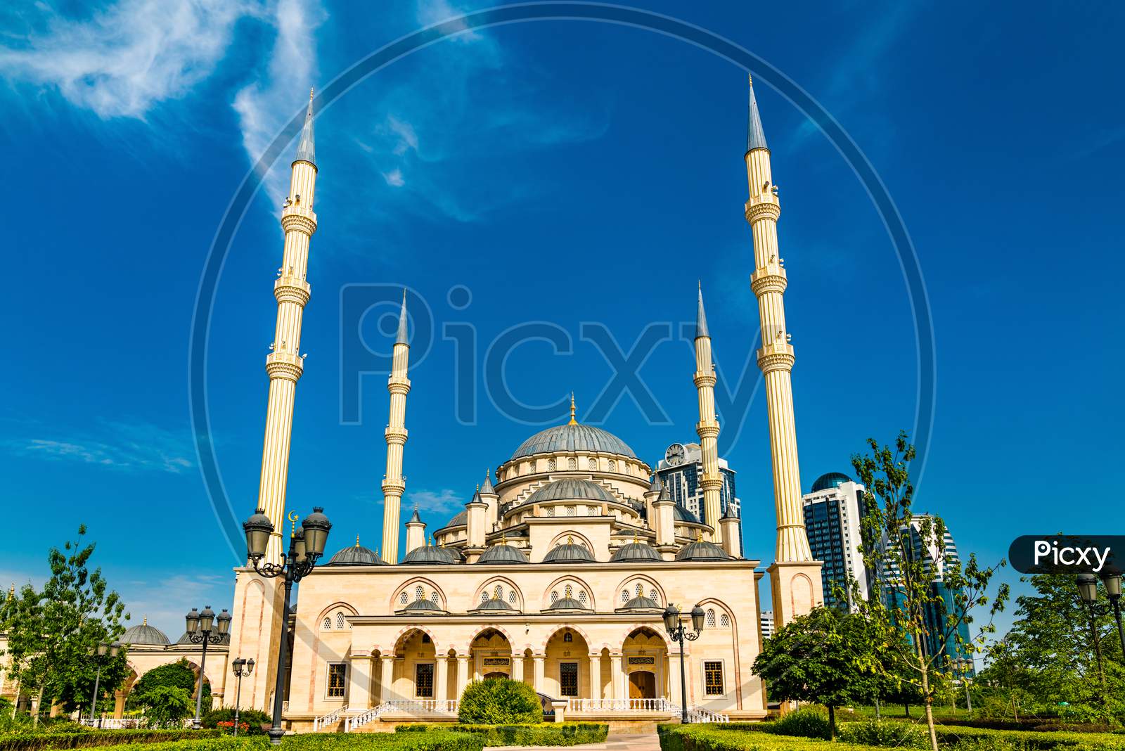 The Heart Of Chechnya Mosque In Grozny, Russia