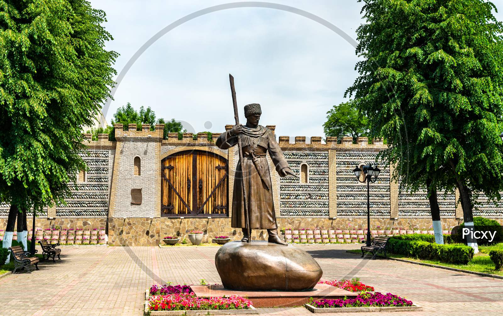Monument To Dzaug Bugulov, The Founder Of Vladikavkaz, Russia
