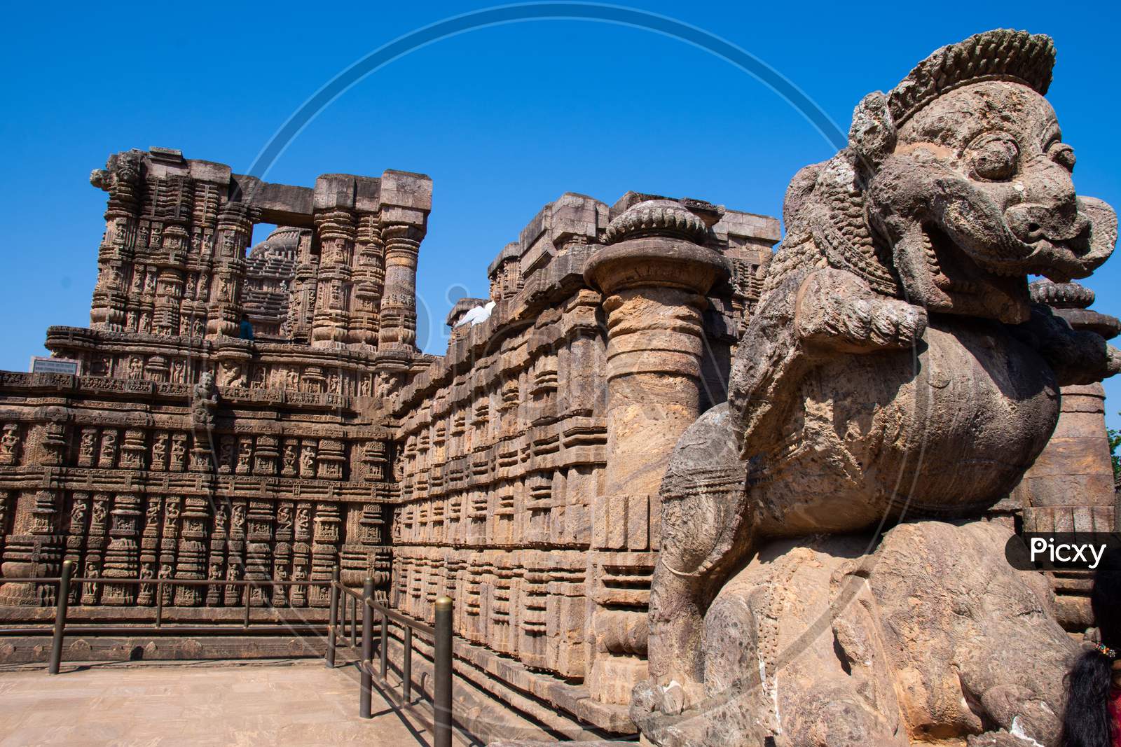 Stone Carvings At an Ancient Hindu Temple At Konark Sun temple , Odisha