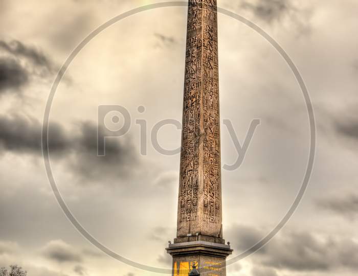 Obelisk Of Luxor On The Place De La Concorde - Paris