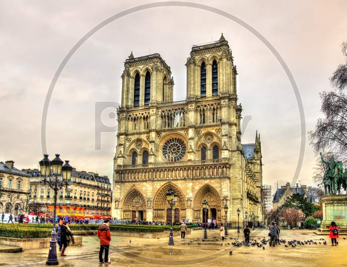 Parvis Notre-Dame - Jean-Paul-Ii Square In Paris, France