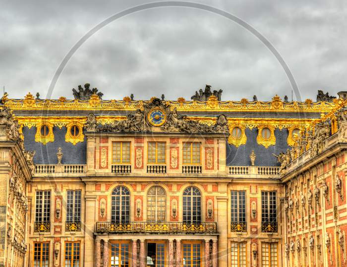 Facade Of The Palace Of Versailles - France